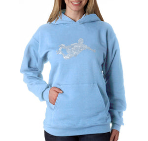 POPULAR SKATING MOVES & TRICKS - Women's Word Art Hooded Sweatshirt