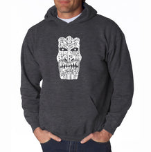 Load image into Gallery viewer, TIKI BIG KAHUNA - Men&#39;s Word Art Hooded Sweatshirt