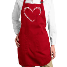 Load image into Gallery viewer, Blessed Heart - Full Length Word Art Apron