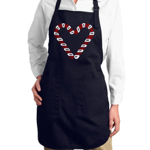 Load image into Gallery viewer, Candy Canes - Full Length Word Art Apron