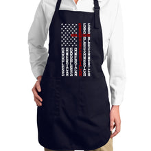 Load image into Gallery viewer, Cross Flag - Full Length Word Art Apron