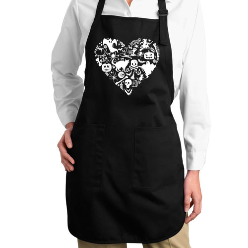 Halloween Heart - Full Length Word Art Apron