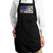 Load image into Gallery viewer, Faith Flag - Full Length Word Art Apron