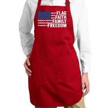 Load image into Gallery viewer, Faith Flag - Full Length Word Art Apron