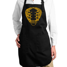 Load image into Gallery viewer, Guitar Pick Genres - Full Length Word Art Apron