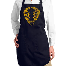 Load image into Gallery viewer, Guitar Pick Genres - Full Length Word Art Apron