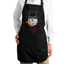 Load image into Gallery viewer, Snowman Face - Full Length Word Art Apron