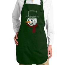 Load image into Gallery viewer, Snowman Face - Full Length Word Art Apron