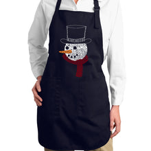 Load image into Gallery viewer, Snowman Face - Full Length Word Art Apron