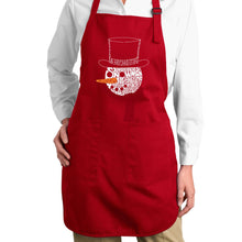 Load image into Gallery viewer, Snowman Face - Full Length Word Art Apron