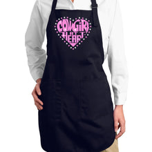 Load image into Gallery viewer, Cowgirl at Heart - Full Length Word Art Apron