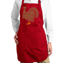 Load image into Gallery viewer, Thankgiving Turkey - Full Length Word Art Apron