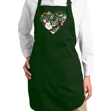 Load image into Gallery viewer, Christmas Themed Heart - Full Length Word Art Apron