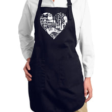 Load image into Gallery viewer, Musical Instrument Heart - Full Length Word Art Apron