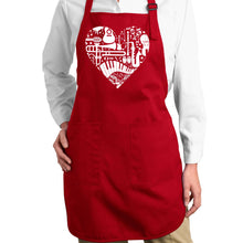 Load image into Gallery viewer, Musical Instrument Heart - Full Length Word Art Apron