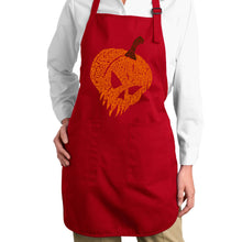 Load image into Gallery viewer, Evil Pumpkin - Full Length Word Art Apron