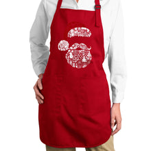 Load image into Gallery viewer, Santa Pics - Full Length Word Art Apron
