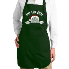 Load image into Gallery viewer, Peeking Santa - Full Length Word Art Apron