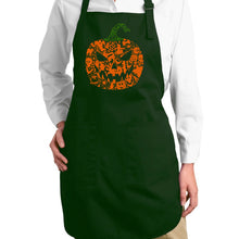 Load image into Gallery viewer, Halloween Pumpkin - Full Length Word Art Apron