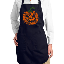 Load image into Gallery viewer, Halloween Pumpkin - Full Length Word Art Apron