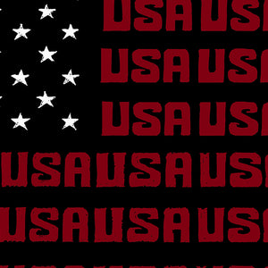 Women's Plus Size Word Art Tank Top - USA Flag