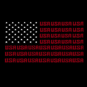 Women's Plus Size Word Art Tank Top - USA Flag