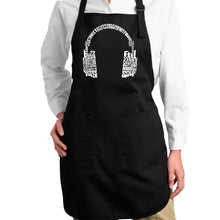 Load image into Gallery viewer, Mood Headphones - Full Length Word Art Apron