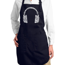 Load image into Gallery viewer, Mood Headphones - Full Length Word Art Apron