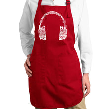 Load image into Gallery viewer, Mood Headphones - Full Length Word Art Apron