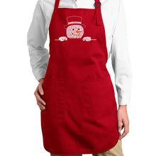 Load image into Gallery viewer, Peeking Snowman - Full Length Word Art Apron