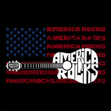 Load image into Gallery viewer, America Rocks - Men&#39;s Raglan Baseball Word Art T-Shirt