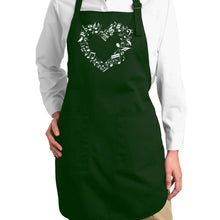 Load image into Gallery viewer, Sheet Music Heart - Full Length Word Art Apron