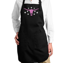 Load image into Gallery viewer, Cowgirl Cowskull - Full Length Word Art Apron