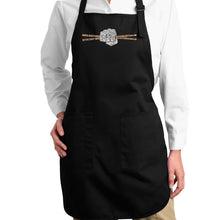 Load image into Gallery viewer, Drum Sticks - Full Length Word Art Apron