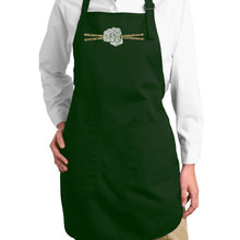 Load image into Gallery viewer, Drum Sticks - Full Length Word Art Apron