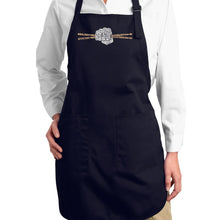 Load image into Gallery viewer, Drum Sticks - Full Length Word Art Apron