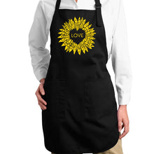 Load image into Gallery viewer, Sunflower Love - Full Length Word Art Apron