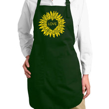 Load image into Gallery viewer, Sunflower Love - Full Length Word Art Apron