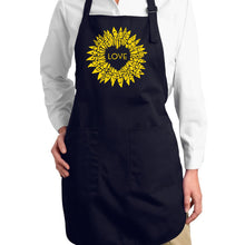 Load image into Gallery viewer, Sunflower Love - Full Length Word Art Apron