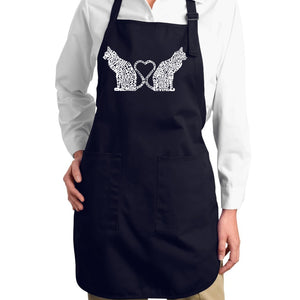 Cat Tail Hearts - Full Length Word Art Apron