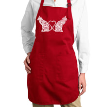 Load image into Gallery viewer, Cat Tail Hearts - Full Length Word Art Apron