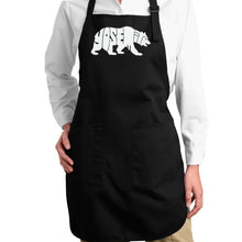 Load image into Gallery viewer, Yosemite Bear - Full Length Word Art Apron