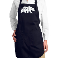 Load image into Gallery viewer, Yosemite Bear - Full Length Word Art Apron