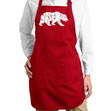 Load image into Gallery viewer, Yosemite Bear - Full Length Word Art Apron