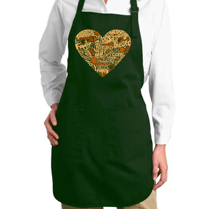 Thanksgiving Heart - Full Length Word Art Apron