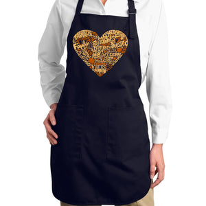 Thanksgiving Heart - Full Length Word Art Apron