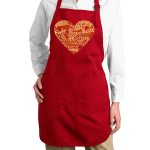 Thanksgiving Heart - Full Length Word Art Apron