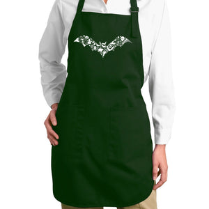 Halloween Bat - Full Length Word Art Apron