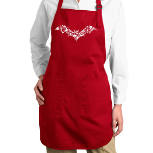 Halloween Bat - Full Length Word Art Apron