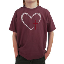 Load image into Gallery viewer, Blessed Heart - Boy's Word Art T-Shirt